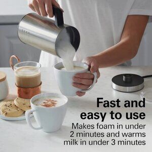 Hamilton Beach Milk Frother and Warmer, Stainless Steel - Milk Frothing Jug